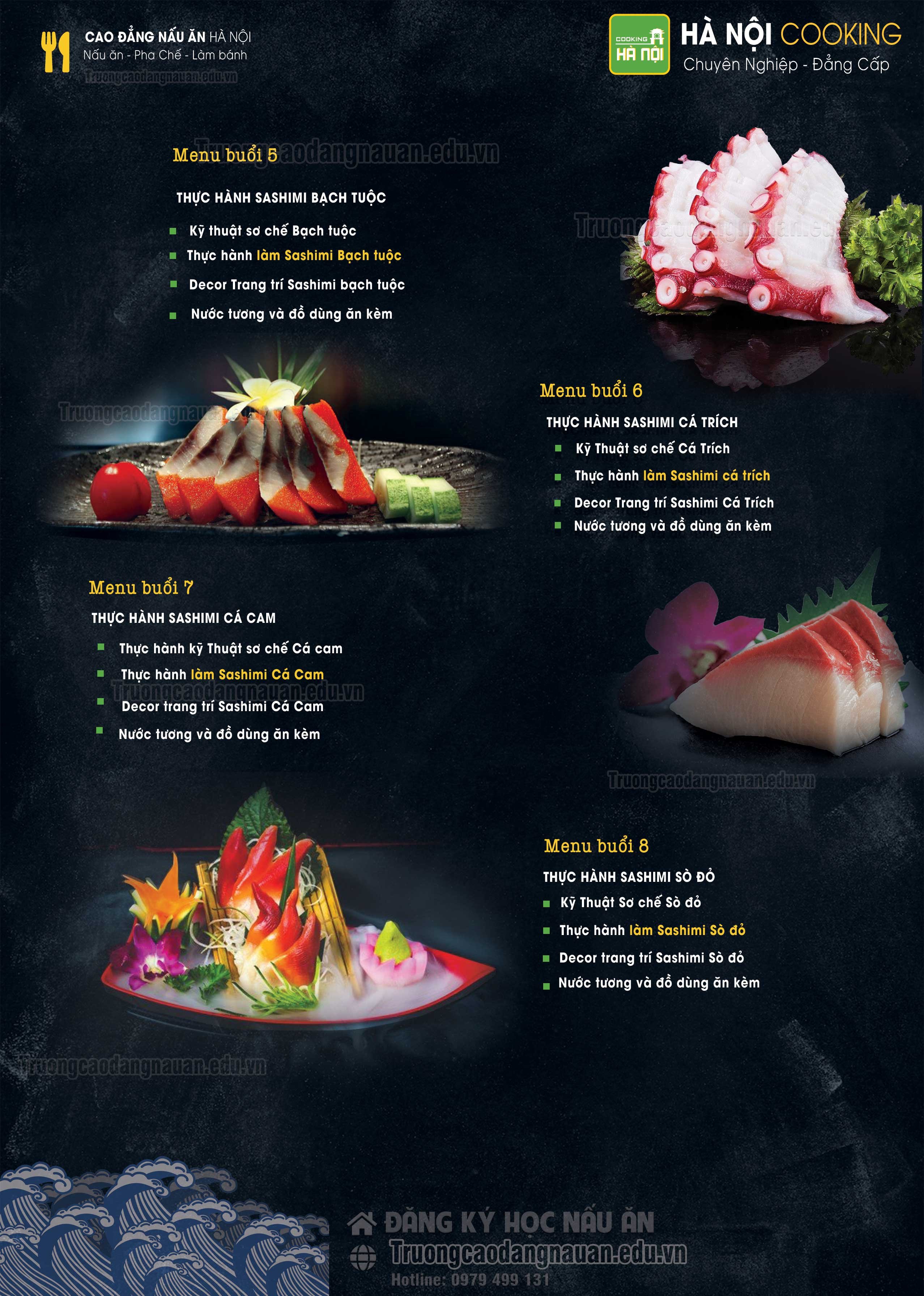 khóa học sashimi ở Hà Nội